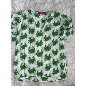 Preppy Girl Palm Beach Girls Sz. 4/6 Green Design Tunic/dress. Adorable